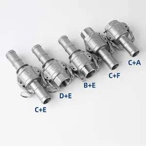 Stainless Steel 304 316 Camlock Quick Couplings Type A BSPT NPT Threaded