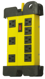 Presa SEKURO 6/8/10 striscia di protezione da sovratensione con porte di ricarica USB/300 <span class=keywords><strong>joule</strong></span> con cavo di alimentazione a 6 piedi in giallo - Product Image 2