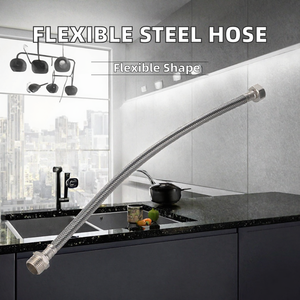 Tuyau d'eau flexible tressé en acier inoxydable YICAN anti-corrosion moderne pour robinet de salle de bain et d'évier de cuisine, garantie 5 ans - Product Image 2