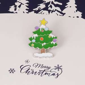 مخصص عيد الميلاد سانتا كلوز ثلج المعادن الحرفية بروش تصاميم الأزياء لطيف الصلبة المينا لينة طية صدر السترة دبابيس - Product Image 4