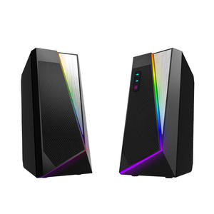 Portable RGB Desktop <strong>Speaker</strong> <strong>PC</strong> Computer Stereo <strong>Speaker</strong> With 6 Colorful LED Modes USB Powered With 3.5mm Cable - Product Image 2