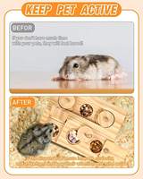 Jouet de recherche de nourriture interactif en bois pour hamsters cochons d'inde lapins rats-collations cachées jeu de puzzle bols divers nourriture riche en nourriture