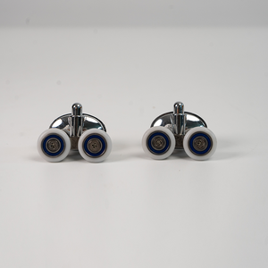 हाइड्रेorelax जस्ता मिश्र धातु शॉवर डोर धावक 23 मिमी ट्विन शॉवर डोर रोलर्स 4अप डबल व्हील + 4 नीचे डबल व्हील + 4 - Product Image 2