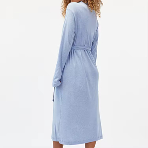 Vestaglia da Notte per Donna 100% Cotone, Manica Lunga, Organica, Ecologica, Pigiama Elegante per Signore - Product Image 4