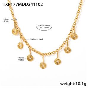 ชุดเครื่องประดับสร้อยคอ ต่างหูพู่ห้อยรูปเครื่องหมายคำถาม ดีไซน์สร้างสรรค์ใหม่ ทำจากสแตนเลส ไม่ลอก ไม่ดำ กันน้ำ เหมาะสำหรับเป็นของขวัญ - Product Image 4