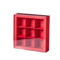 Dossiers carrés de luxe personnalisés en matériaux recyclés écologiques avec gaufrage et fermeture magnétique pour biscuits de Noël, bonbons et sushis