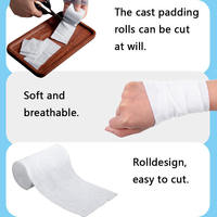 Rouleau de rembourrage blanc en polyester respirant, absorbant et doux pour la peau, idéal pour les doublures de plâtre orthopédiques et les projets artistiques (vente en gros)