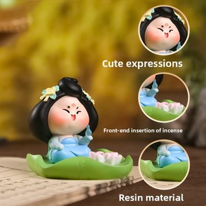 Vente en gros : Boîte mystère DIY en résine, thème Dynastie Tang, porte-encens, figurine de collection personnalisable, décoration de bureau - Product Image 4