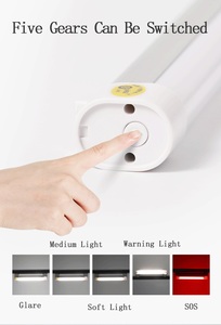 Tốt Nhất Bán Xách Tay Khẩn Cấp LED Ống Với Đáy Nam Châm USB Sạc Có Thể Sạc Lại Đèn Huỳnh Quang - Product Image 5