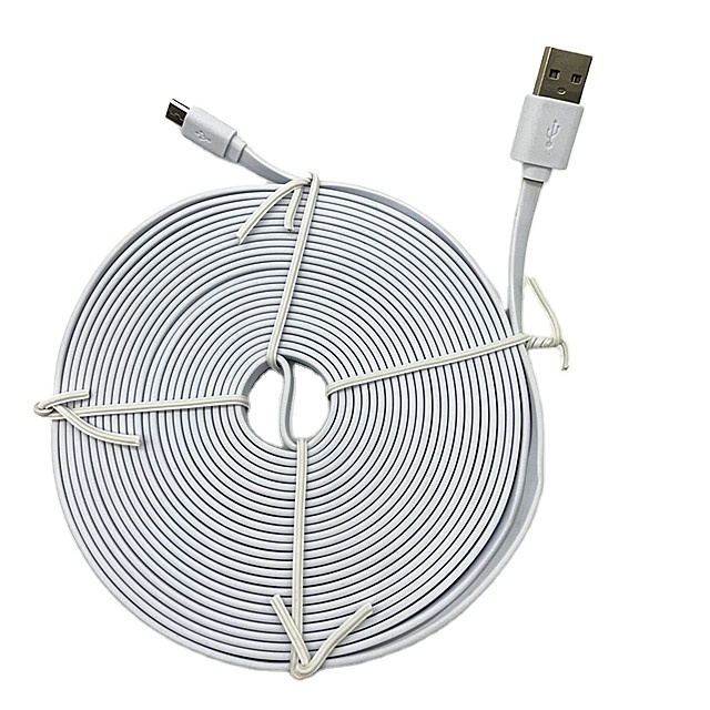 USB to Micro5p Charging Cable 3M,5M Flat USB Power Cable