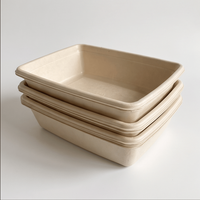 Aangepaste Service Biologisch Afbreekbare Suikerriet Bagasse Cpet Pe Pet Pla Film Gecoate Voedselcontainer Verpakking Met Laminering