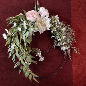 Couronne de fleurs artificielles Romola, décoration murale pour la maison et les mariages CF01065 - Product Image 3