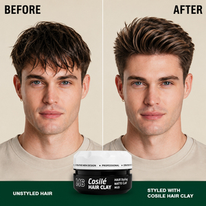 Arcilla capilar de marca privada M6, pasta mate con aceite de jojoba, fijación fuerte, acabado natural para todo tipo de cabello, fragancia herbal. - Product Image 3