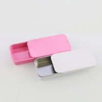 Mini boîte à bonbons en métal avec couvercle coulissant 10g 15g 20g, boîte rectangulaire vide en fer blanc de qualité alimentaire avec couvercle coulissant