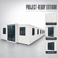 Maison conteneur préfabriquée en acier style artisanal 20 pieds, maisonnette mobile modulaire avec salle de bain et cuisine, prête à être expédiée, style ferme