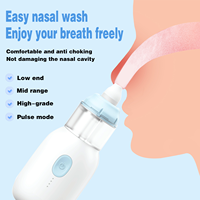 Aspirateur nasal et irrigateur électrique 2-en-1 pour bébé, ultra-silencieux (<30 dB), système de lavage des sinus pour soulager la congestion des tout-petits