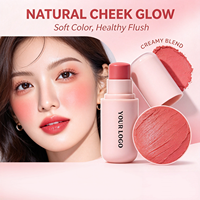 Stick de blush rond personnalisé de haute qualité avec logo, pigments minéraux, formule crémeuse, pour marques de beauté, vente en gros