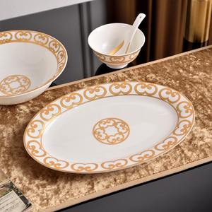 European Color Bone China Dinnerware Sets Family Tableware-Western Food Plate Bowl Coffee Set Classic Hot Sale Classic Giveaways - Product Image 4