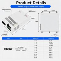 Alimentation électrique à découpage réglable 5000W PFC 12V 15V 24V 36V 48V 60V 72V 80V 110V 150V 220V 0-250A 5000W AC DC
