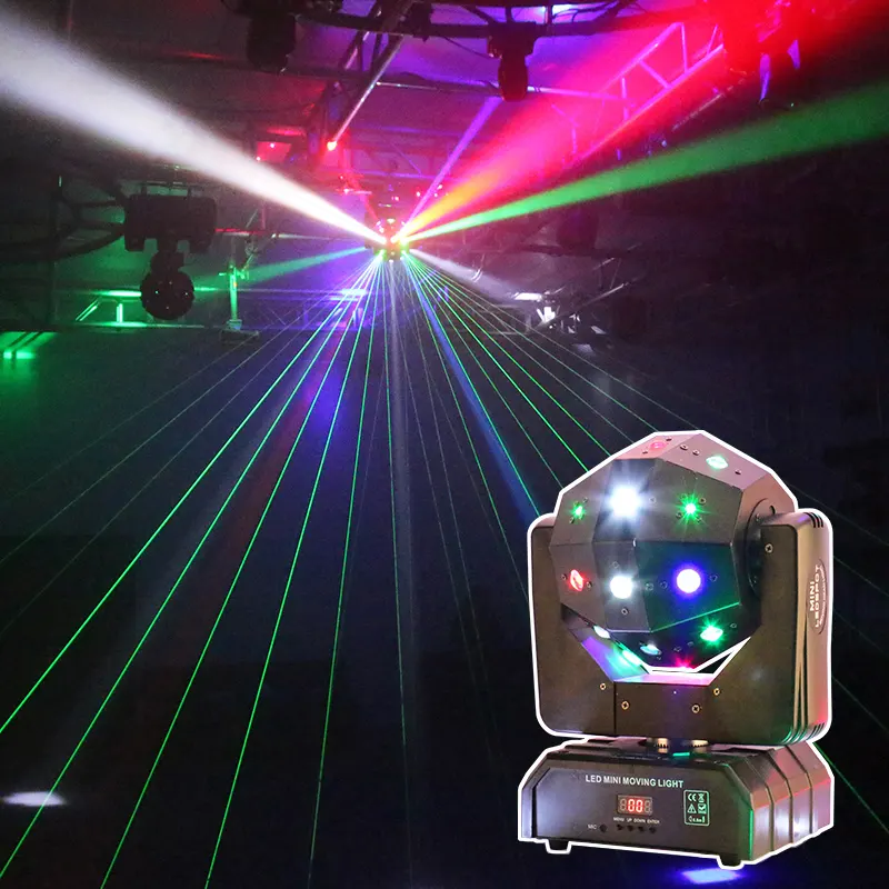 Disco club led strahl fußball licht 16x3 watt 3in1 led strahl laser moving head disco ball
