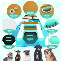 FBSPORT Plateforme flottante gonflable Drop Stitch pour paddle board, ponton de baignade, rampe aquatique pour chien, échelle, île flottante et ponton d'accueil