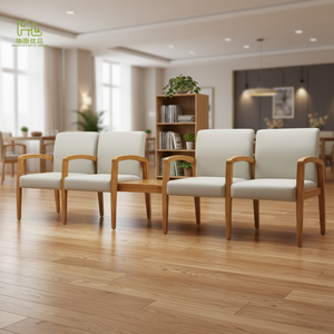 <span class=keywords><strong>Fauteuil</strong></span> d'attente moderne à pieds en caoutchouc, 3 places, revêtement en cuir facile à nettoyer, idéal pour les hôpitaux, les cliniques, les salles d'attente - Product Image 2