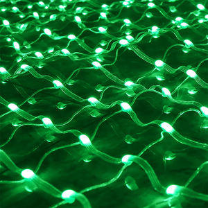 SHIJI DC12V P100mm 1M * 1M 100Leds 5MM Misty Dot Clear Wire Fairy Smart Cortina Luz Boda Navidad Smart LED Cortina Luz - Product Image 1