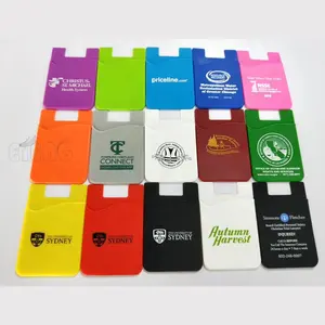 廉价定制智能钱包信用卡卡夹通用300LSE凝胶粘合剂手机硅胶卡夹钱包