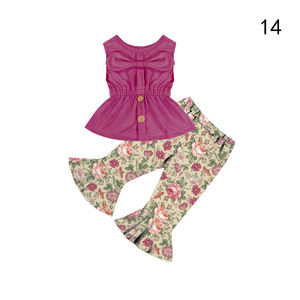 Conjuntos de Ropa de Verano sin Mangas a la Moda para Niñas, Conjunto de 2 Piezas para Niñas de 1 Año, Conjuntos de Ropa Infantil de Boutique al por Mayor - Product Image 3