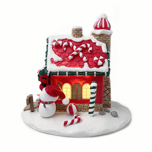 Maisons <span class=keywords><strong>de</strong></span> bonbons <span class=keywords><strong>de</strong></span> Noël en résine <span class=keywords><strong>village</strong></span> avec led - Product Image 5