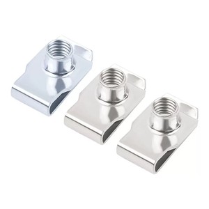 Écrou à ressort Q312 couleur <span class=keywords><strong>zinc</strong></span> / <span class=keywords><strong>zinc</strong></span> blanc, écrou à clipser de type U, clip de retenue de panneau automobile, écrou d'insertion, attaches pour voiture - Product Image 2