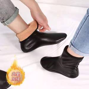 Calcetines de invierno para hombre, cálidos, de cuero genuino, para interiores, suaves, antideslizantes, informales, transpirables, cómodos, talla mediana, unisex - Product Image 4