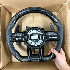 Housse de volant en daim véritable de haute qualité pour Mercedes A45 C E S 43 <span class=keywords><strong>63</strong></span> CLA <span class=keywords><strong>AMG</strong></span> CLS <span class=keywords><strong>SLC</strong></span> GLA GLE GLS - Product Image 2