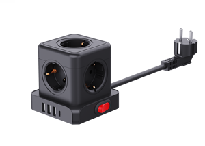 <span class=keywords><strong>Precio</strong></span> de fábrica Toma de torre de extensión múltiple eléctrica 5 salidas Tira de alimentación con interruptor Toma de tira de alimentación UE con USB - Product Image 6