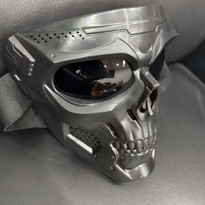 หน้ากากมอเตอร์ไซค์สยองขวัญสไตล์ฮาโลวีน ลายหัวกะโหลกปีศาจโจ๊กเกอร์ พร้อมผม สำหรับงานปาร์ตี้ธีมแฟนซีวันหยุดสุดมันส์ - Product Image 6