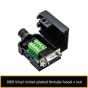 Maatwerk Db9 No-Soldeer Connector 2-Row 9-Pins Rs232/485 Niet-Soldeerconnector Mannelijke Vrouwelijke Db9 Pin String Poort Plug