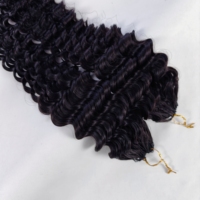 Extensions de cheveux vierges Remy 100% naturels pour femmes, à crocheter