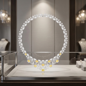 <span class=keywords><strong>Collier</strong></span> de soirée pour femme style <span class=keywords><strong>marocain</strong></span>, zircon de qualité 5A, laiton, bijoux de haute qualité, article très vendu à Dubaï - Product Image 1