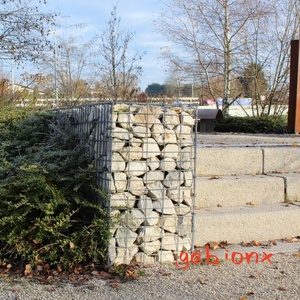 Cestino in gabbione di roccia saldata zincata da giardino bellissimo arredamento Gabion muro di sostegno fornitore di Design 40*40*20cm