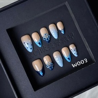 Ongles artificiels en amande faits à la main de haute qualité, plusieurs styles, vente en gros d'usine, expédition mondiale