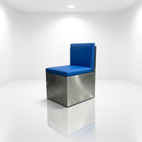 Canapés et tables sur mesure en acier inoxydable pour 4 personnes, style influenceur, design industriel, pour bars, salons et cafés