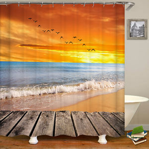 <span class=keywords><strong>Rideau</strong></span> <span class=keywords><strong>de</strong></span> douche en polyester imperméable pour salle <span class=keywords><strong>de</strong></span> bain personnalisé avec coucher <span class=keywords><strong>de</strong></span> soleil crépuscule paysage <span class=keywords><strong>de</strong></span> plage <span class=keywords><strong>bord</strong></span> <span class=keywords><strong>de</strong></span> <span class=keywords><strong>mer</strong></span> imprimé crochet pour <span class=keywords><strong>rideau</strong></span> décor à la maison - Product Image 4