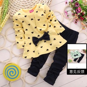 Ensembles de vêtements pour filles, tenues deux pièces automne-printemps, robe et pantalon, vêtements mignons pour bébé fille, imprimé à pois, vêtements décontractés pour enfants - Product Image 3