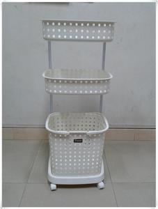 Nuevo Cesto de <span class=keywords><strong>Ropa</strong></span> Sucia Multicapa Portátil de <span class=keywords><strong>Plástico</strong></span> con Ruedas - Product Image 4