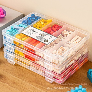 Đồ chơi giáo dục trẻ em Hộp đựng đồ bằng nhựa để bàn Khối xây dựng hạt nhỏ Các bộ phận lắp ráp Trong suốt - Product Image 4