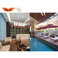 Ensemble de chaises longues résistantes aux intempéries pour piscine, chaises longues de resort en plein air avec parasols de patio, sièges de luxe pour hôtel