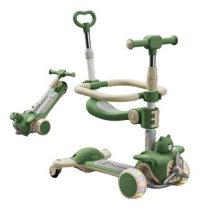 สกู๊ตเตอร์เด็กเลื่อนได้อย่างราบรื่นบนพื้นผิวเรียบ มี<span class=keywords><strong>สาม</strong></span>โหมดอเนกประสงค์ ได้แก่ นั่งเลื่อน ผลัก และเป็นของเล่นที่เหมาะสำหรับเด็ก - Product Image 4