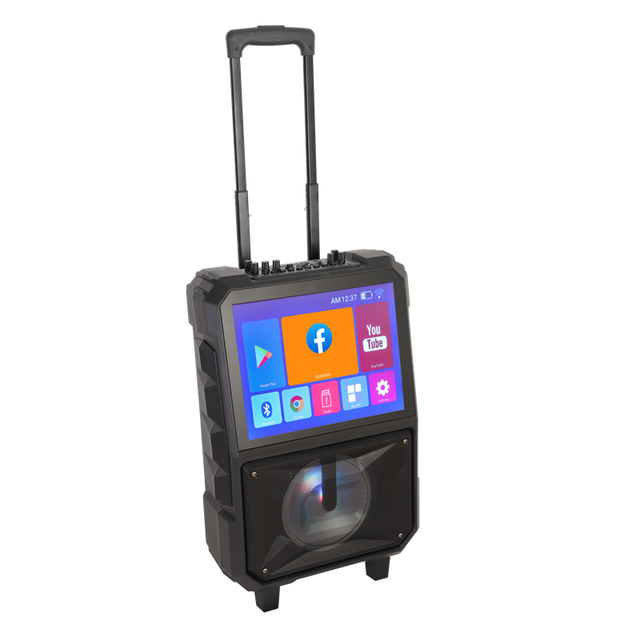 Factory Price 8 Inch Woofer 14.1" Touch Screen Music Android System 12.0 Professional Outdoor Mobile Trolley Video Speaker
