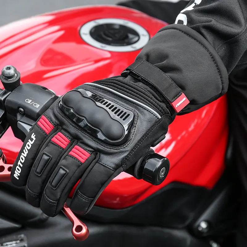 Gants chauds pour moto loup, pour motocyclette, imperméable, écran tactile, pour motard, pour course de vitesse, livraison gratuite