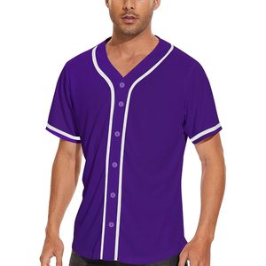 Blank Baseball Jersey For Men Softball Shirt S 4xl Breathable Lightweight Mesh Plain <b>Button</b> Down Short Sleeve - Product Image 1